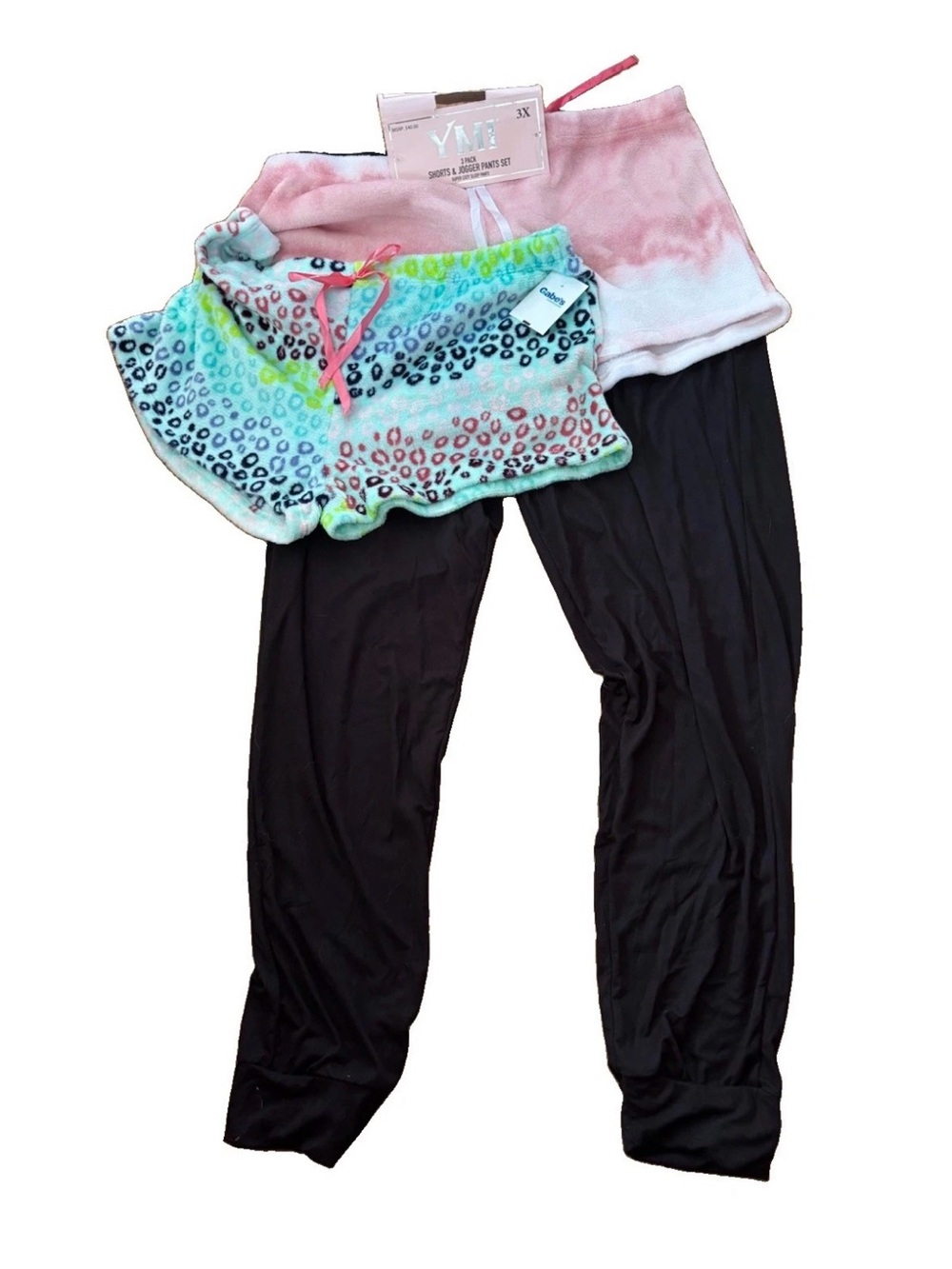 YMI Women’s 3-Pack Shorts & Jogger Pants Lounge Set - 3X